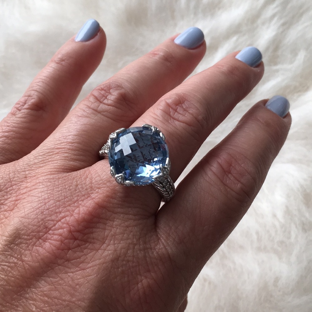 Judith Ripka .925 Sterling Diamonique Spinel Ring